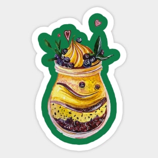 berry smoothie colorful hand drawn Sticker